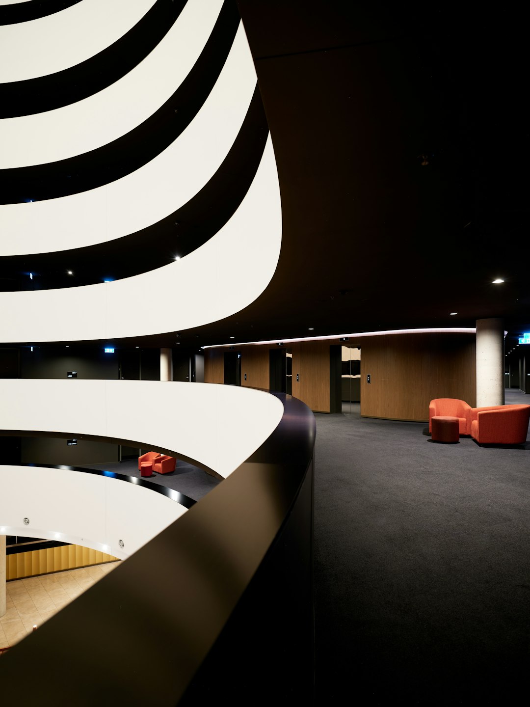 Modern orange armchair